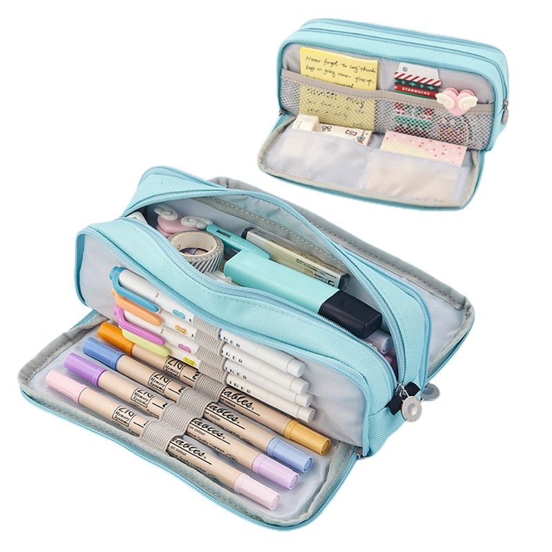 Canvas Pencil Case Large Capacity Pencil Cases Pencil Pouch with