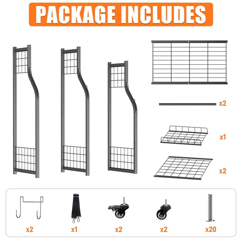 TORACK Golf Bag Storage for Garage, Rolling Golf Bag Stand