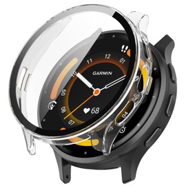 FanTEK Compatible for Garmin Venu 3 (45mm) Watch Case for Women Men, Scratch Resistant Shock Absorbing Case, Clear
