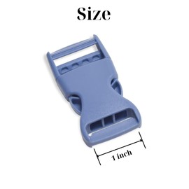 4 Pcs Navy Buckles for Straps 1 inch Plastic Belt Buckle 25mm Dual Adjustable No Sewing Quick Side Release Plastic Buckle Clips for Backpack Outdoor Paracord Bracelets Pet Collar Craft Accessory