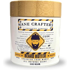 Lard Infused Beard Butter - Non Greasy - All Natural Scent (Unscented) 5.5 oz "Nourish Your Mane"