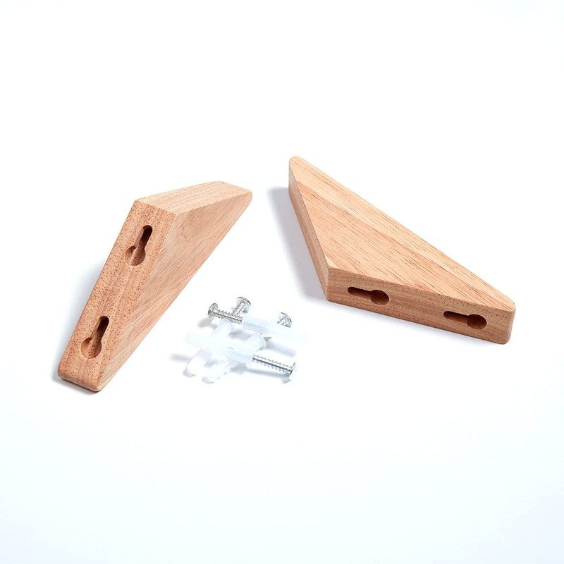 Coat hook Rubber wooden hanger (6 pce) Clothes hook Hat