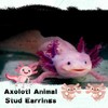Axolotl Earrings for Womens 925 Sterling Silver Rose Gold Axolotl