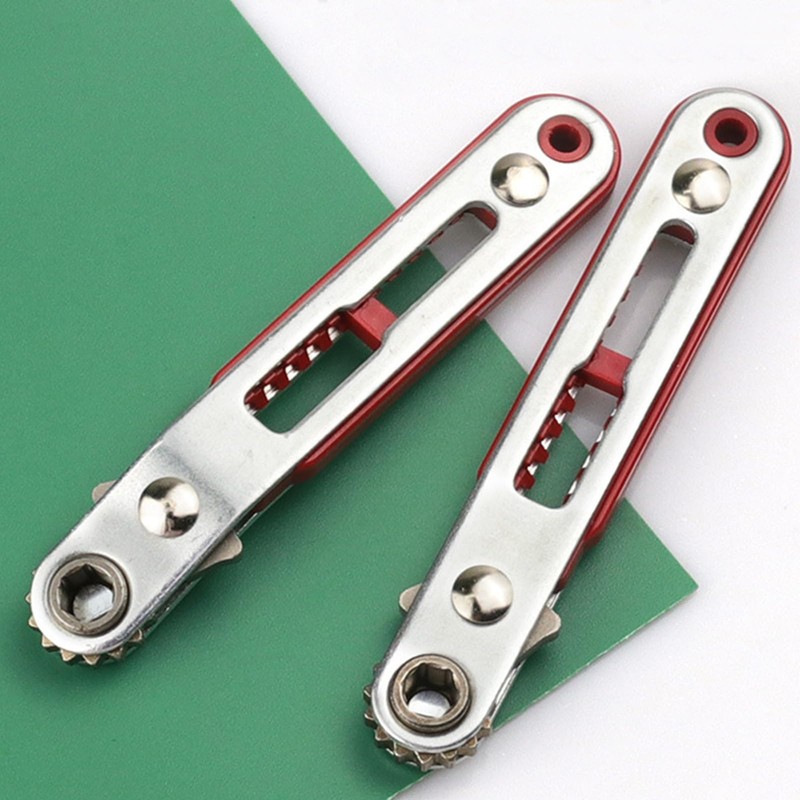 2Pcs Rustproof Flat Elbow Ratchet Wrench Flat Elbow Heads Wrench