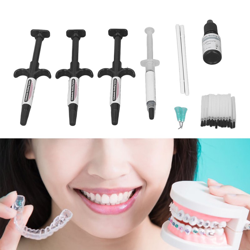 Dental Adhesive Cure Syringe High Bond Strength Orthodontic Dental Bonding