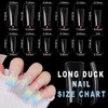 ASONRL 504Pcs Clear Duck Nail Tips Half Cover XXL Long