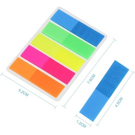 BOBOZHONG Colored Sticky Notes,2000 Pieces Colored Page Markers Waterproof Writable Translucent Page Flags Transparent Tabs Flags Stickers for School Office Stationery Label Page Mark