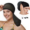 Lynllsh PU Fabric Swim Cap for Long Hair, Women &