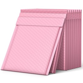 8x10 Light Pink Bubble Mailers Padded Mailers Bubble Envelopes Self Sealing Shipping Bags, 25 Pack