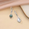 Turquoise Earrings 925 Sterling Silver Turquoise/Malachite/Tiger Eye Stone Teardrop Dangle