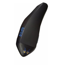 Hidden Comfort Camo HCC Racing seat Cover Compatible with Yamaha Raptor 350 Eyes Logo Black Gripper/Blue