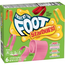 Betty Crocker Fruit by the Foot, Starburst Flavors Variety Pack, 6 count
