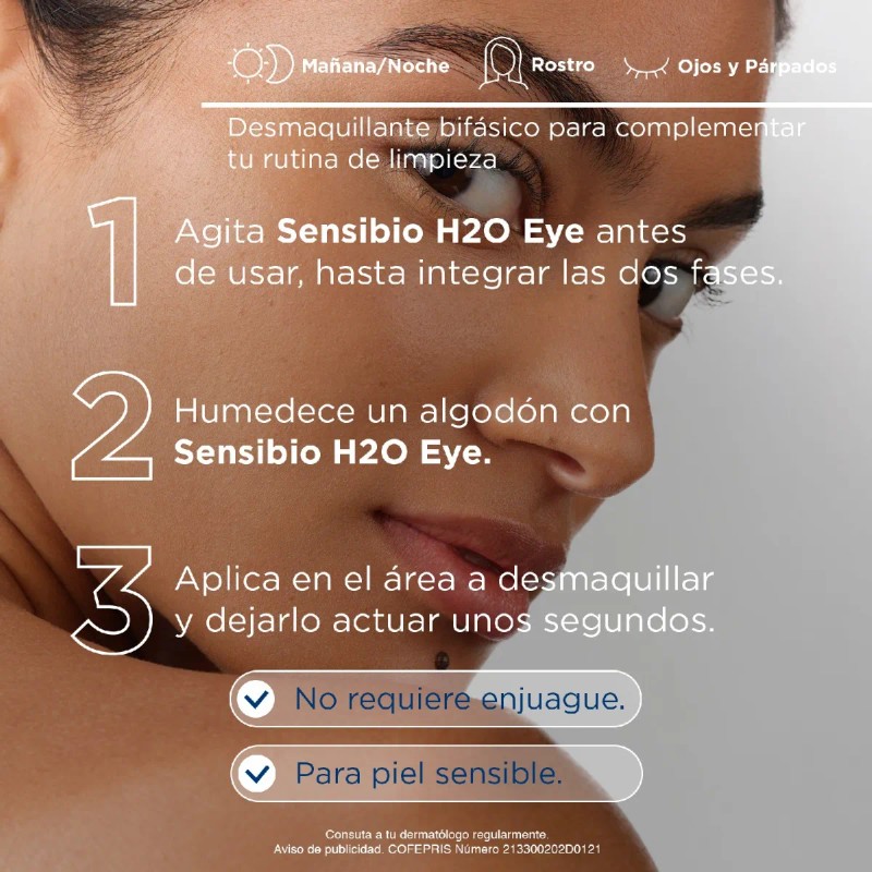 Sensibio H2o Eye Desmaquillante Bifásico Ojos 125ml Bioderma