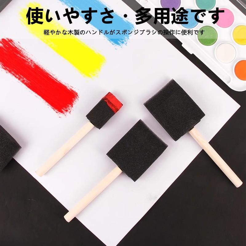 Stoooduo Sponge Brush [Set of 4] Foam Paint Brush Stencil