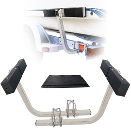 Boat Trailer Guides 20 inch Aluminium Alloy Square Tube Kit,2PCS 316 Stainless Steel Trailer Guide Poles, 20 Inch Aluminium Alloy Guide with high-Grade Rubber Crash Pads,Heavy Duty Roller Guide