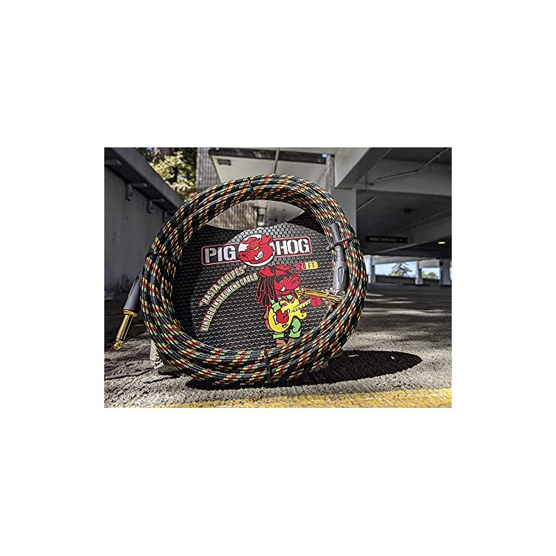Pig Hog PCH20RAR Cable de instrumento de guitarra de rayas