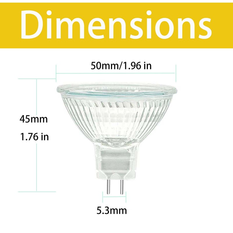 JQslight GU5.3 35W Dimmable Halogen MR16 400LM Warm White 2700K