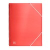 Oxford, A4 Plastic Case Binder, 30 Transparent Covers, Red