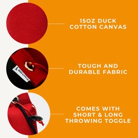 Dog & Field 1lb Dog Training Dummies - Red. Canvas Training Dummy With Short & Long Throw Toggle For Gundog & Puppy Training - Retrieval Practice & Gundog Training Equipment, Water Float Dummy