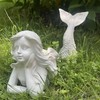 Generic BGBWBFBR Handmade Mermaid Statue Set with Blue and White
