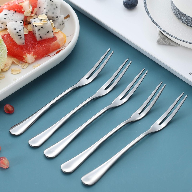 GOBOOMAN Fruit Forks Salad 12pcs 304 Stainless Steel Tasting Appetizer