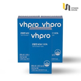 Vitamin House 비타민하우스 관절엔 MSM 100% 3병(6개월분) Vitamin House Joint MSM 100% 3 Bottles (6 Months Supply)