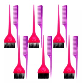 Pomania Brocha Aplicación Tinte Con Peine Cola Raton 6 Pzs