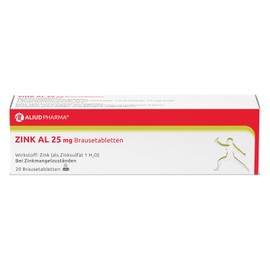Zinc AL 25 mg Effervescent Tablets, Pack of 20 Tablets
