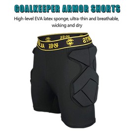 Shinestone Adult Men's Goalkeeper Armor BodyShield Padded Compression Shorts with Sponge Protector for Football Baseball(Shorts-01, X-Large)