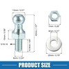 X AUTOHAUX 13mm Car Strut Ball 5/16-18 Thread 5/8" Metal