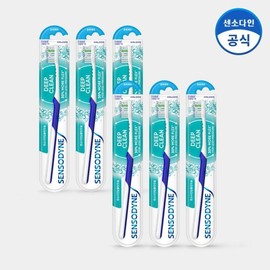 (Renewed) Sensodyne Deep Clean Ultra-Fine Bristle Toothbrushes (6 Packs) / (리뉴얼)센소다인 딥클린 초 미세모 칫솔 6개