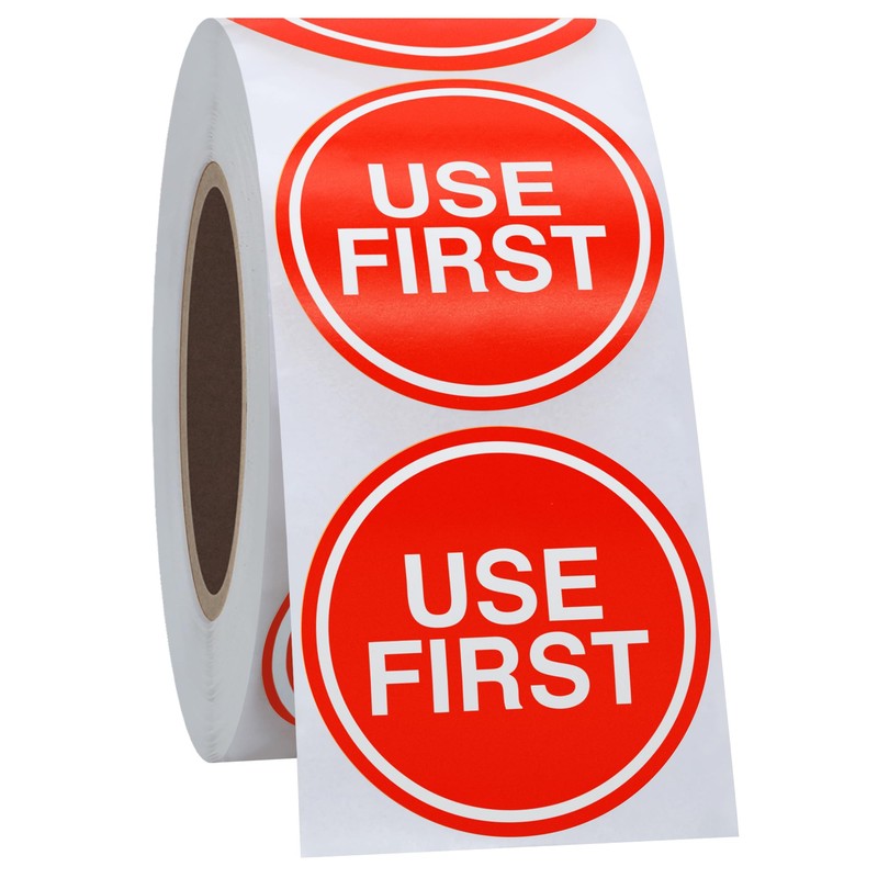 Hylabelest USE First Trilingual Removable Label 1.5 Inch Freezer Stickers