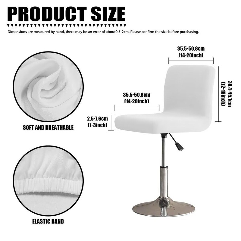 Psesaysky Brown Leopard Bar Stool Seat Covers with Elastic Band