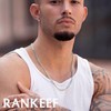 RANKEEF Mens Silver Chain 3mm Cuban Link Chain for Men