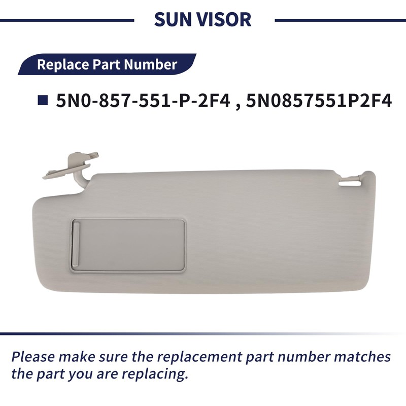 Magimaker Driver Side Sun Visor Fit for Volkswagen Tiguan 2009