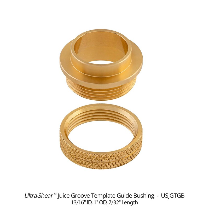 Ultra-Shear Juice Groove Router Bit Template Guide Bushing, 13/16" ID,