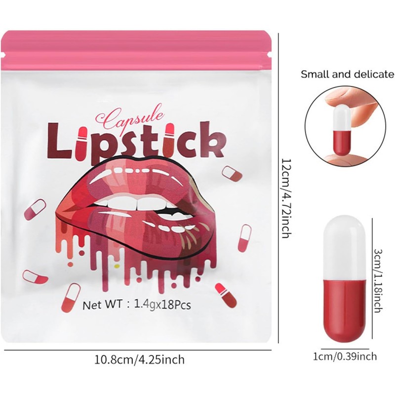 Mini Lápiz Labial - 18 Colores en Barra de Labios