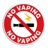 2 x 10cm No Vaping Sign Vinyl Stickers - Warning