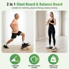 AURIVISTA 2-in-1 Slant & Balance Board, 180° Adjustable Wooden Calf