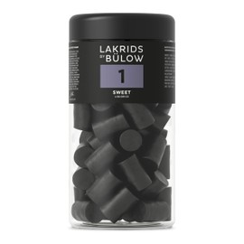 LAKRIDS BY BÜLOW - 1 - Sweet - 360 g - Vegan Gourmet Licorice from Denmark - Gluten Free & No Gelatin - Tin Made from 100% Recycled PET