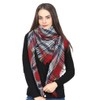 Belle Dame Blanket Scarf for Women Large Square Plaid Checked