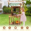 Costzon Mud Kitchen, Double-Sided Outdoor Play Kitchen & Barbecue Grill