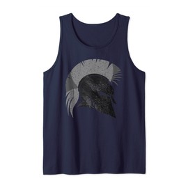 Funny Spartan Greek Helmet Gift | Cute Gladiator Men Women Tank Top