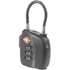 PEARL Suitcase Combination Lock: TSA Suitcase Combination Lock with Flexible Steel Cable & 3 Digit Code (TSA Lock, Suitcase Lock, Padlock)