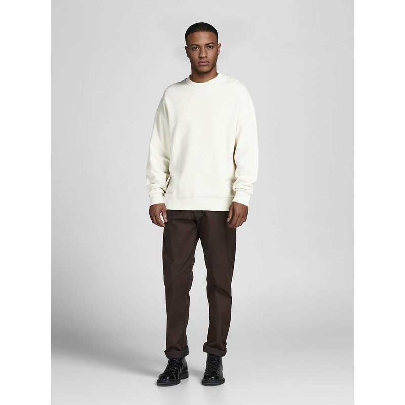 JACK & JONES Male Sweatshirt Classic, White (White/Reg Fit)
