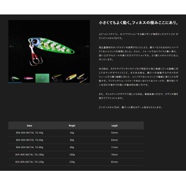 Jackall Bimbin Metal TG, 2.1 oz (60 g), Red Squid Glow