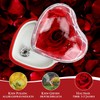 Red Gift Box with Preserved Flowers in Heart Shape, with