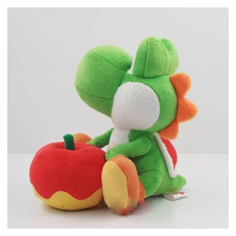 Jextech Muñeco De Peluche Yoshi Con Manzana Mario Bros Detalle