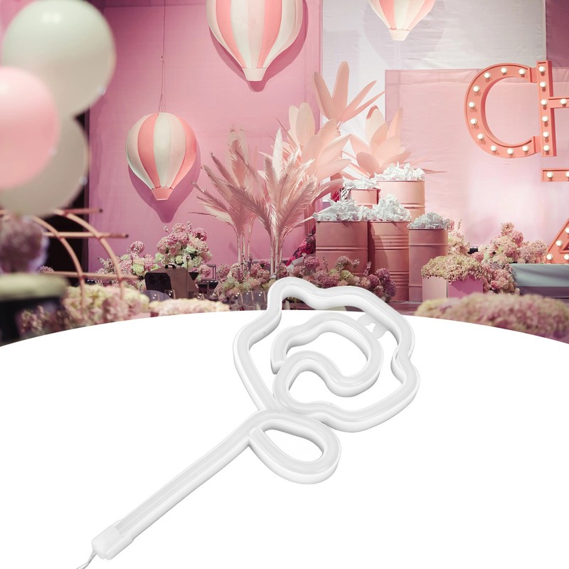 Neon Lights Rose Flower Style Valentine's Day Proposal Wedding Confession