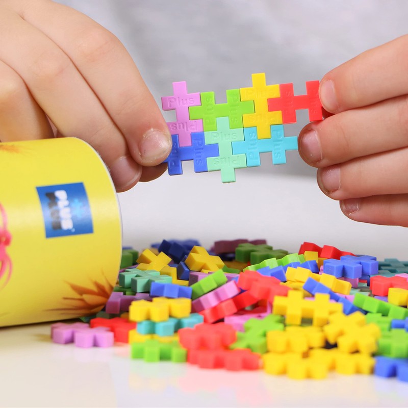 Plus-Plus 9604261 Ingenious Construction Toy, Tropical, Creative Building Blocks Tube,